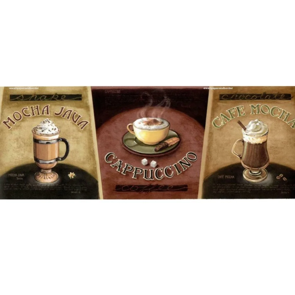 Wallpaper Border Café Coffee Cappuccino 2 rolls